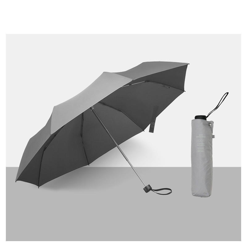 Customized big size portable compact three folding anti uv japanese umbrella