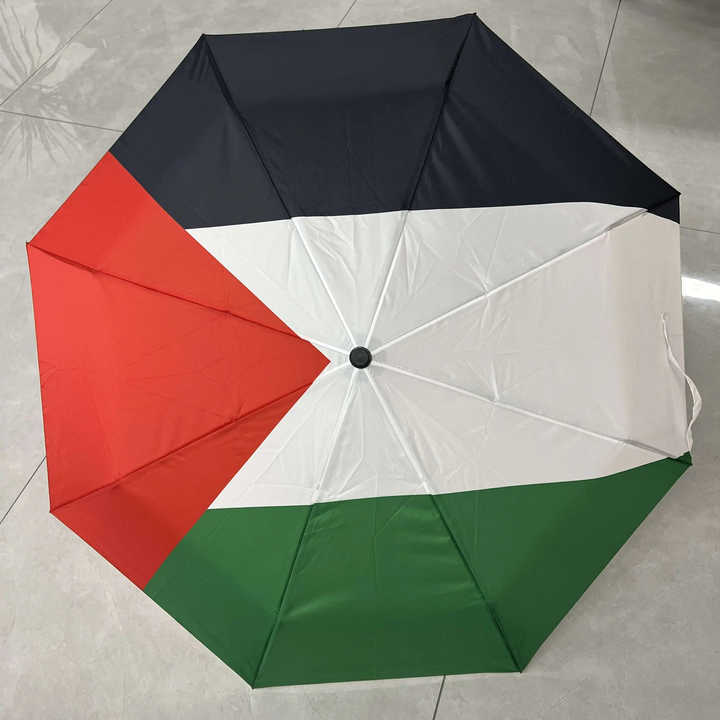 Auto Open luxury travel Brand fold golf umbrella custom logo international country flag palestine umbrella