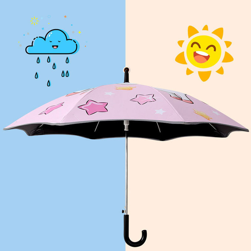 Customized cartoon umbrella sublimations with reflective for children