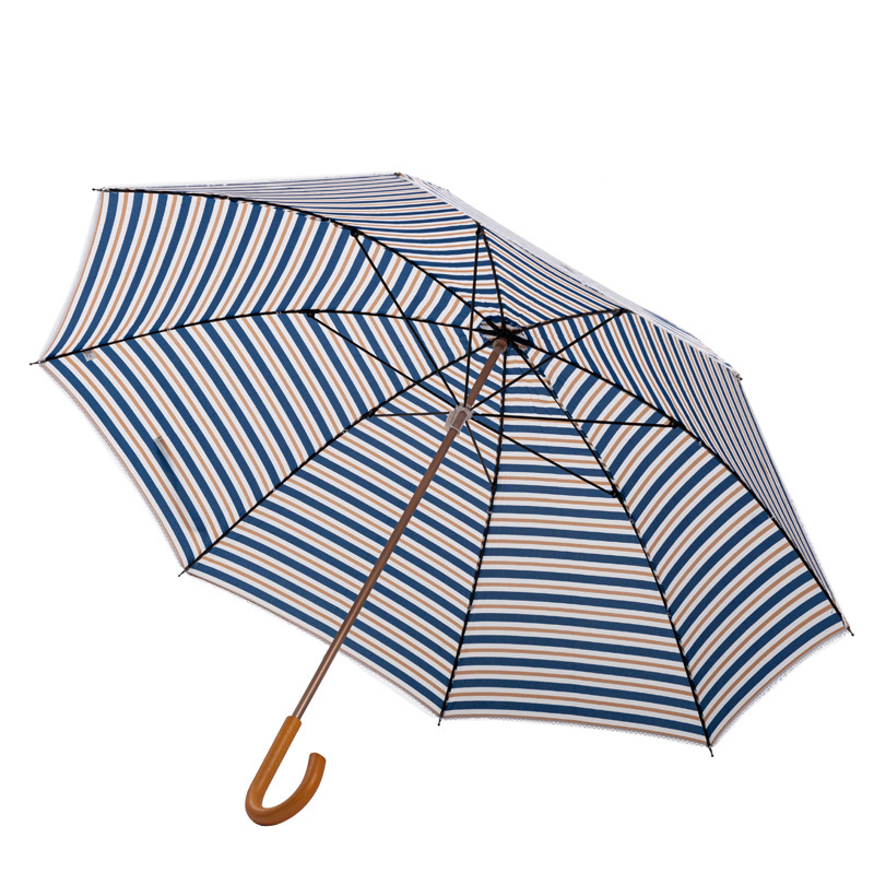 Hot sale umbrella factory good quality directly sale wooden frame customer beige color umbrella