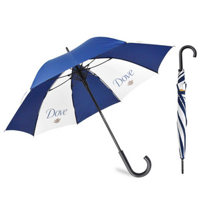 23 inch 8 Ribs Promotion Custom Print Stick Umbrella Strong Windproof Straight Umbrella