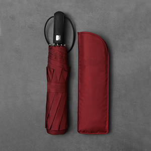 China factory automatic open and close burgundy foldable umbrella with case large canopy