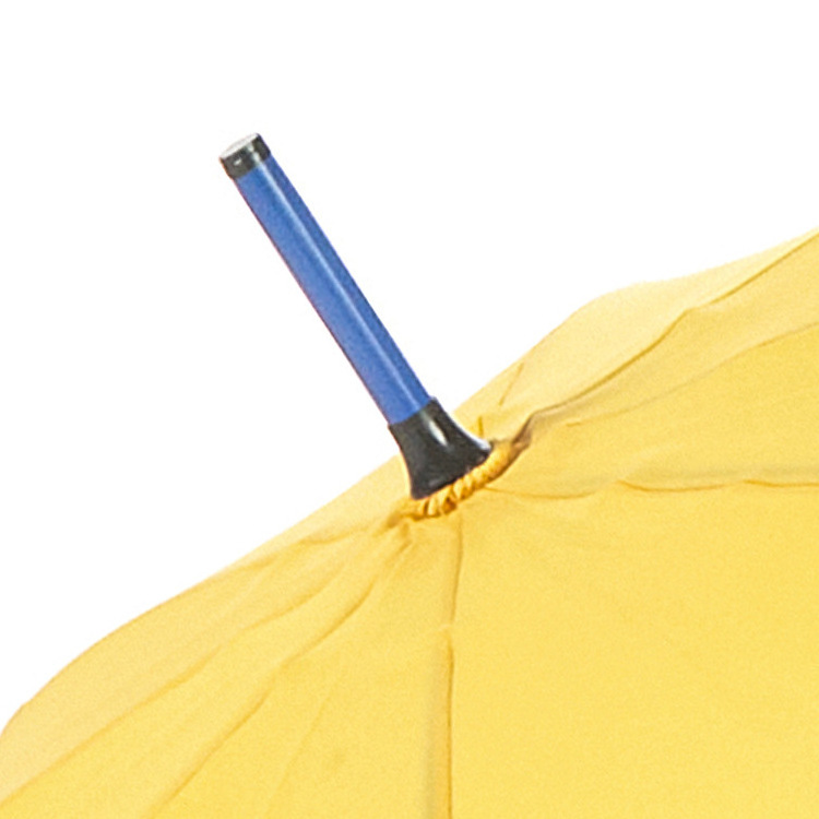 new design see though transparent panel oak handle golf RPET fabric umbrella