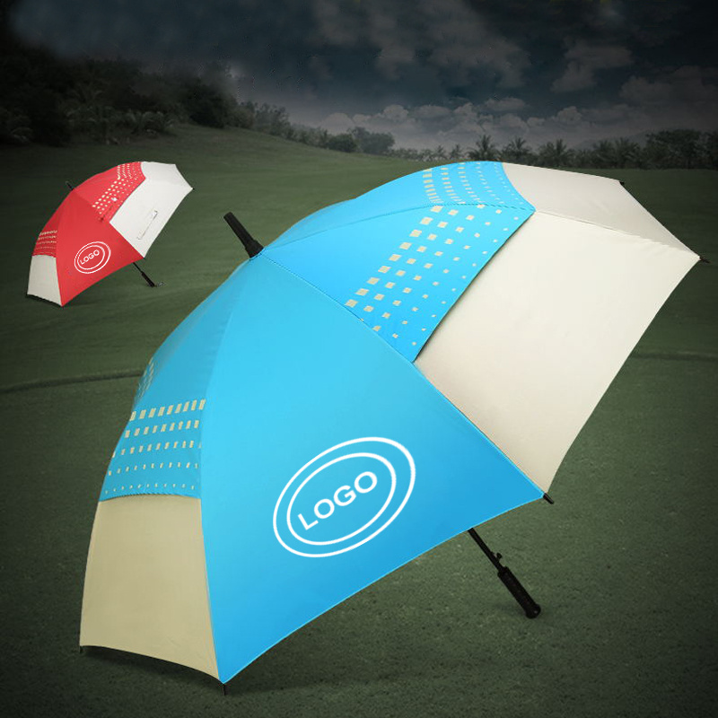 62 inches extra large windproof vented layers golf umbrella manufacture