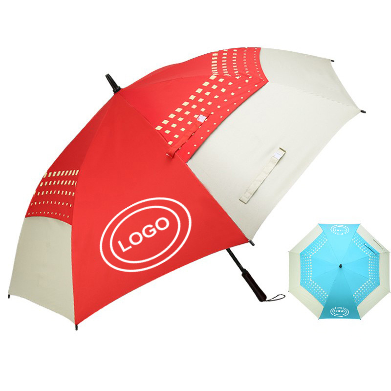 62 inches extra large windproof vented layers golf umbrella manufacture