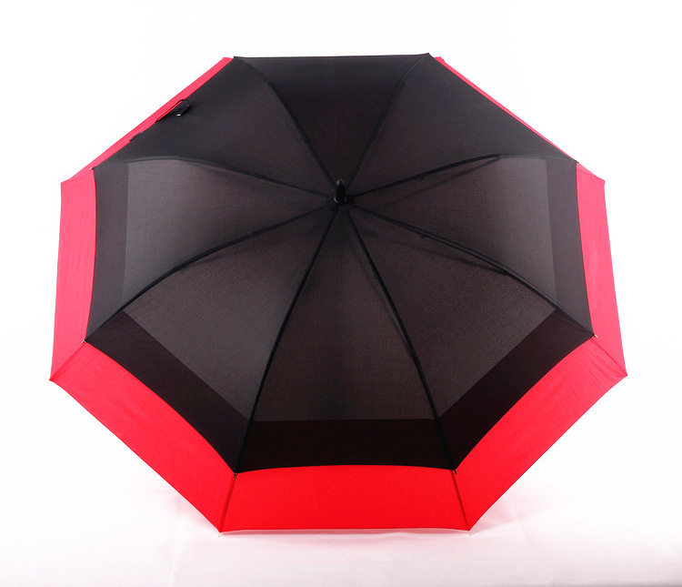 Customized windproof double layer air vented golf umbrella for brand promotion