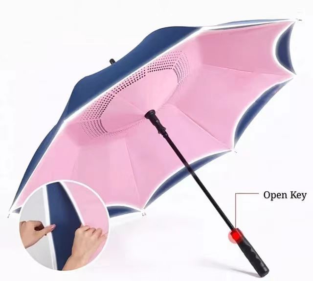 Sombrillas Windproof  Straight Automatic Open Double Inverted Umbrella Reverse Umbrella Windproof For The Rain