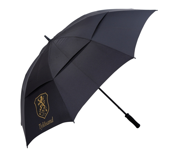 High quality double layers regenschirm schwarz 30inch golf umbrella logo print