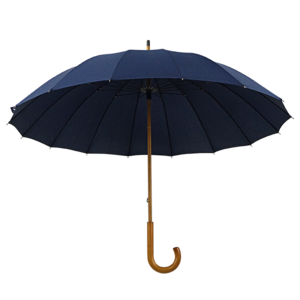 eco friendly 16K manual open wood handle straight umbrella with RPET fabric