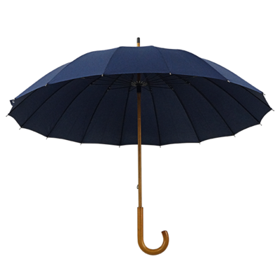 eco friendly 16K manual open wood handle straight umbrella with RPET fabric