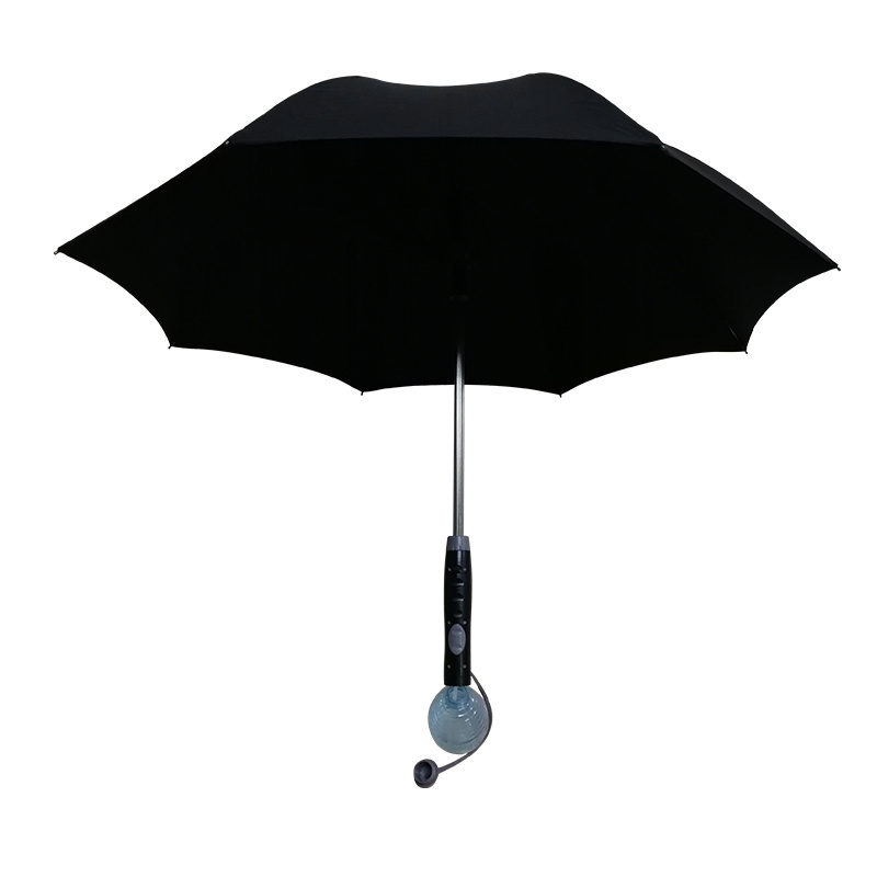 New Windproof Large Battery Cooling Air Fan Umbrella with Water Spray Mist