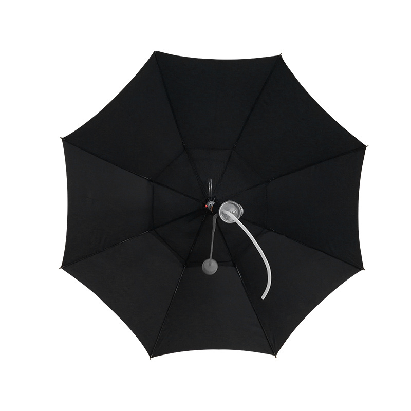 New Windproof Large Battery Cooling Air Fan Umbrella with Water Spray Mist