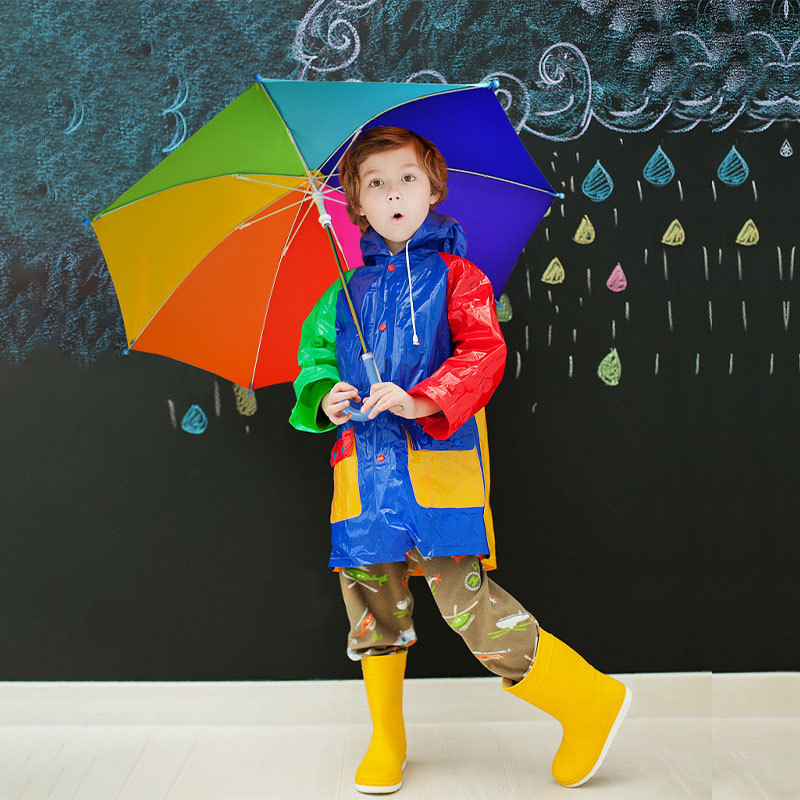 Custom colorful safety design children kids umbrella wholesale for girls boys cute