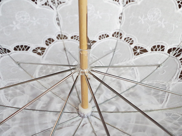 Pretty cotton parasol lace umbrella wedding white