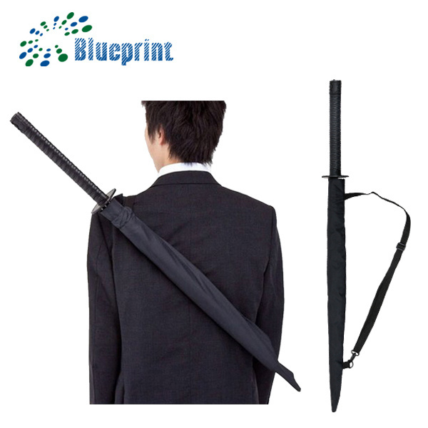 Auto open  Japanese samurai  katana wind resistant umbrella with swords