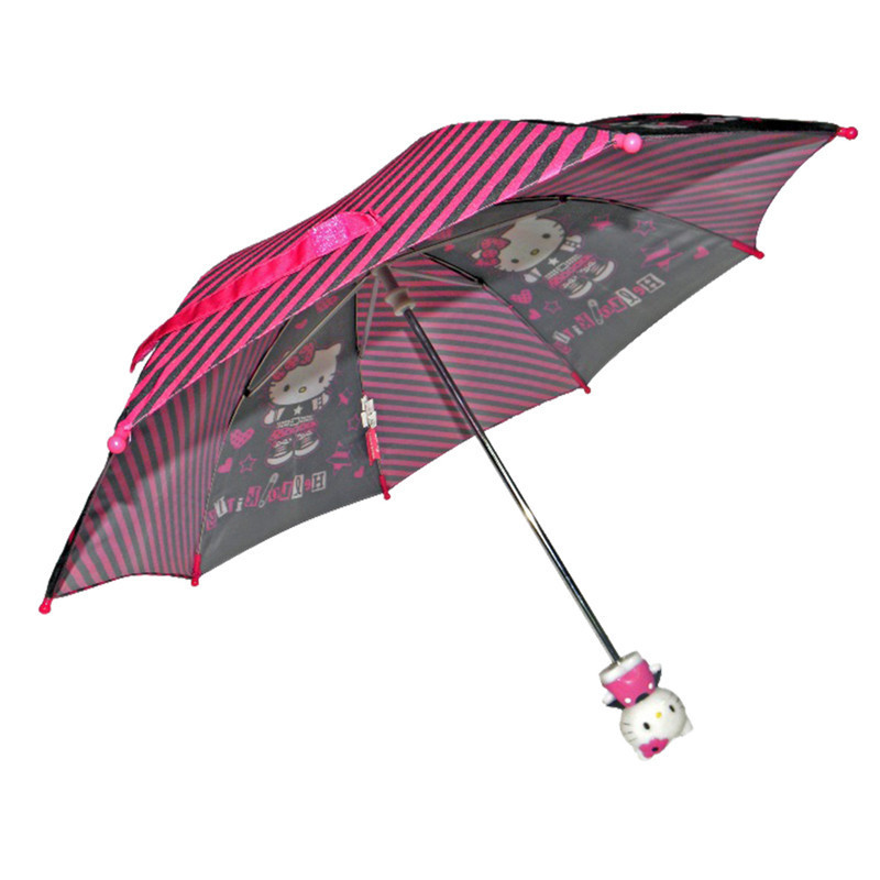 15 inch Mini Straight Classic Custom kitty Cartoon Umbrella for Little Kids