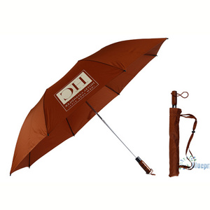 Custom logo big umbrella auto open manual close 2 folding golf umbrella