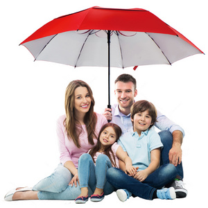 Customized large 68 inch golf umbrella double layer straight umbrella for the rain