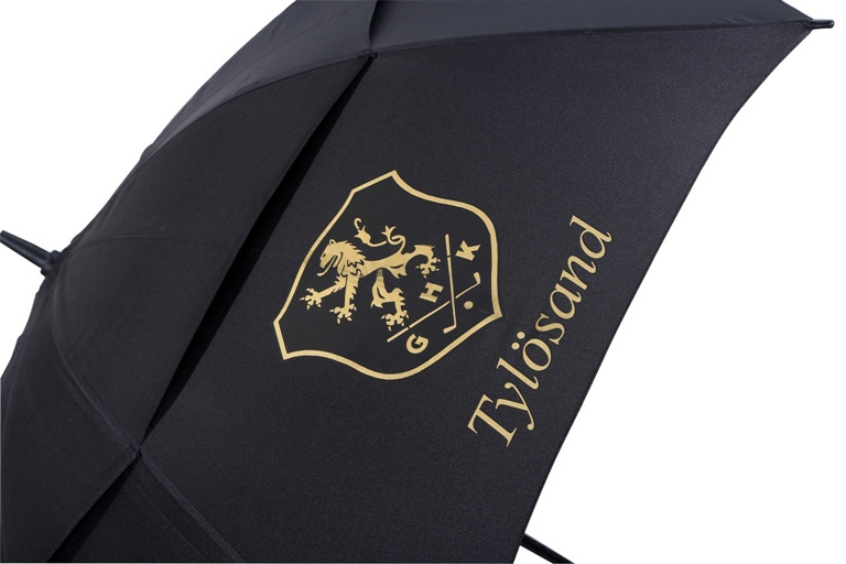 High quality double layers regenschirm schwarz 30inch golf umbrella logo print