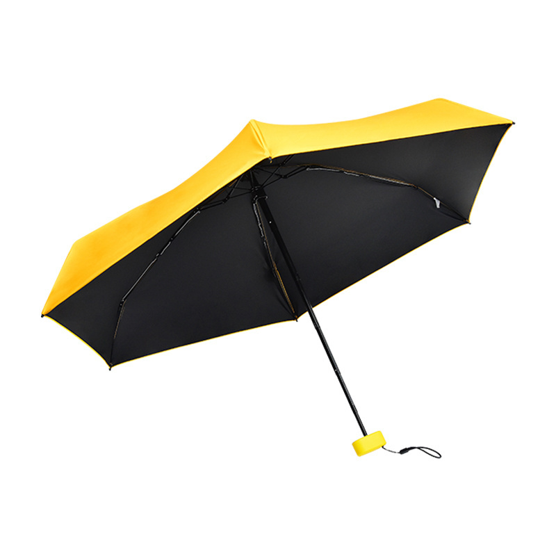 New Innovation Camouflage Design Sunshade Black Coated Mini Pocket Size 6 Fold Umbrella with EVA Box