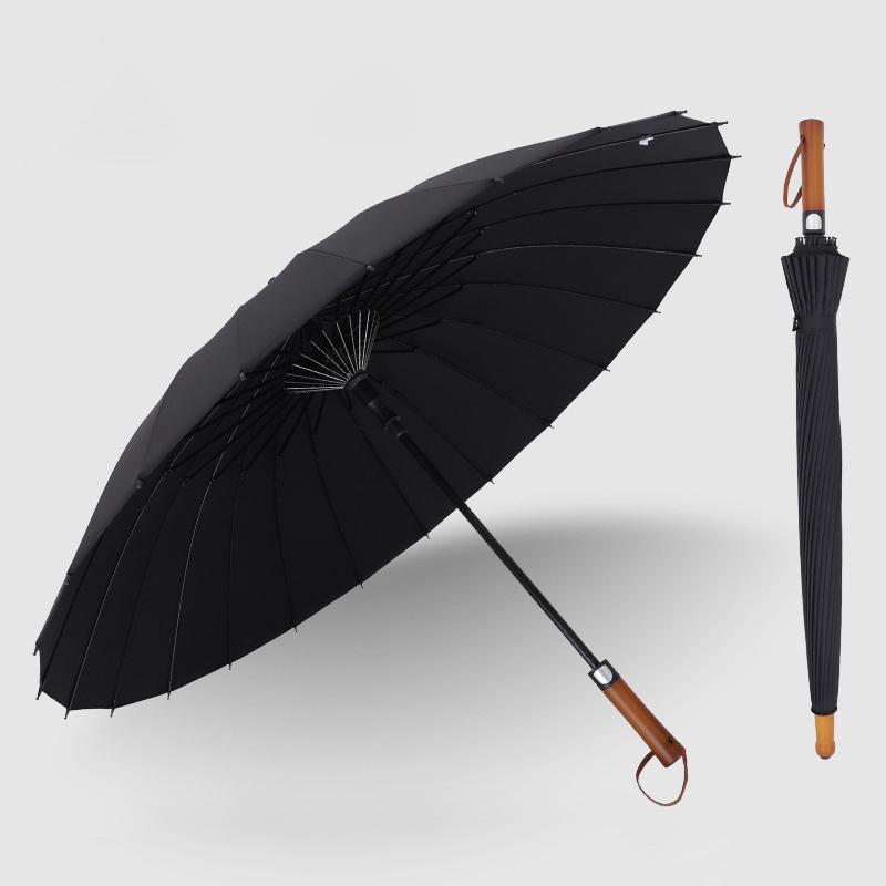 Wholesale Semi automatic 50 54 60 64 68  inch Customized logo Windproof  Business Man Straight Umbrella