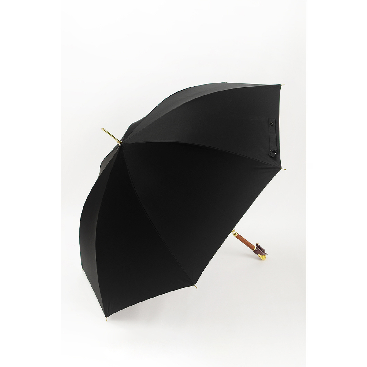 New Design Animal Umbrella Handle Custom Rain Umbrella 27 Inch Enameled Gold-plated Red Hare Horse Handle  Umbrella