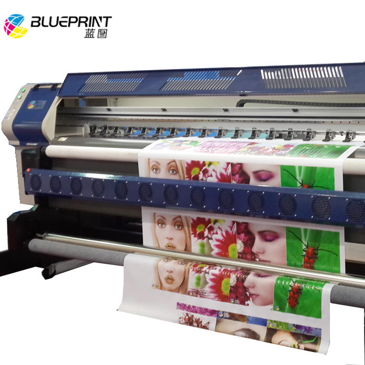 printing machine price best price BLUEPRINT Cheap 3.2m large eco solvent advertising canvas printing machine for sale wall printer machine