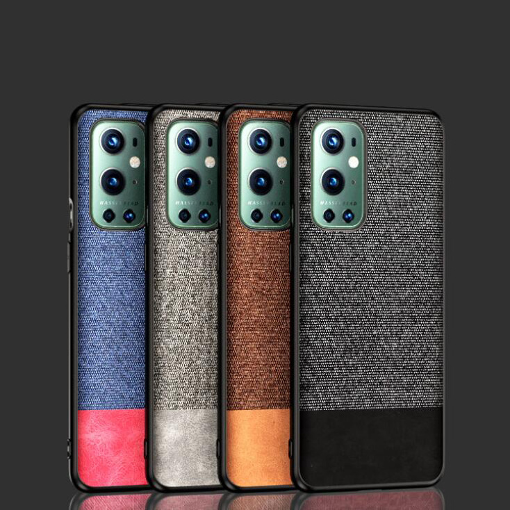 Denim fabric pattern PU Phone case for oneplus 9 pro,fabric denim jean phone back cover for oneplus 9 pro 8pro