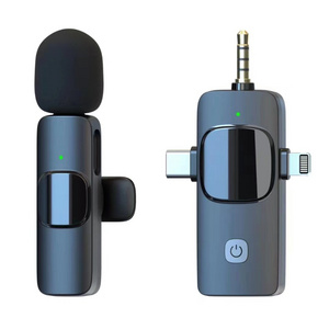 K15 Wireless Collar Microphone 3-in-1 Mobile Video Broadcast Equipment One Drag Two Noise Reduction Radio Mini Microphone