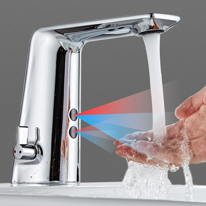 Bathroom Faucet Electric Automatic Sensor Mixer Touch-less Kitchen Basin Battery Power Hot And Cold Water Taps sensor for faucet