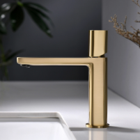 Basin hot and cold water faucet washbasin bathroom hotel household brushed gold faucet bathroom & head shower faucet set