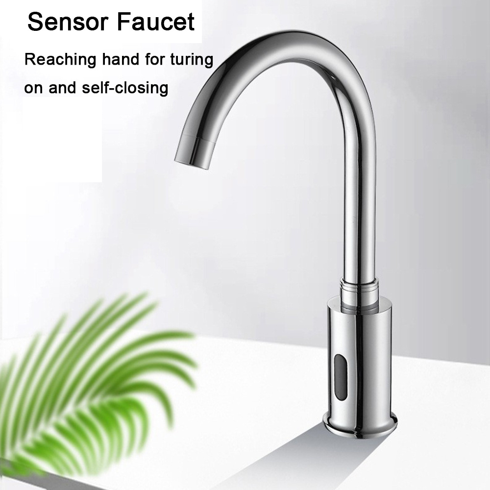 Chrome Plated Electrical Motion Sensor Faucet Automatic Water Saving Touchless Faucet Sensor Adapter