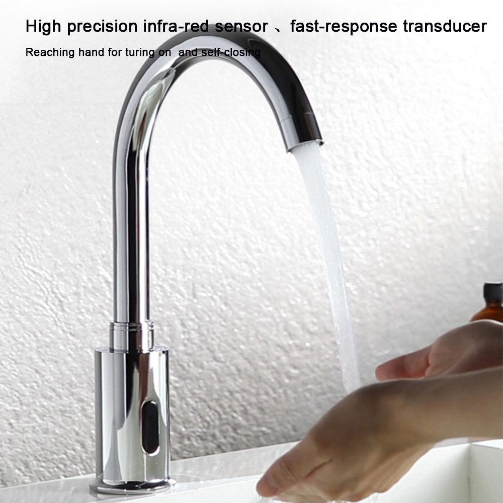 Chrome Plated Electrical Motion Sensor Faucet Automatic Water Saving Touchless Faucet Sensor Adapter