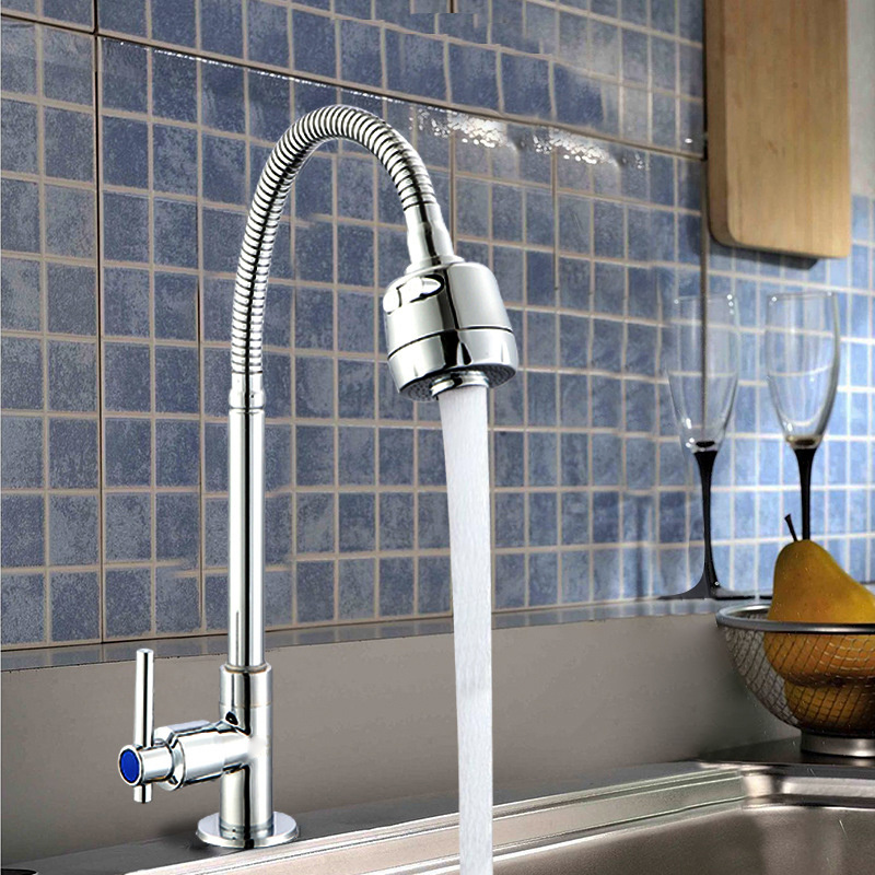 Hot and cold Zinc alloy flexible kitchen faucet rotatable basin washing sink mixing faucet