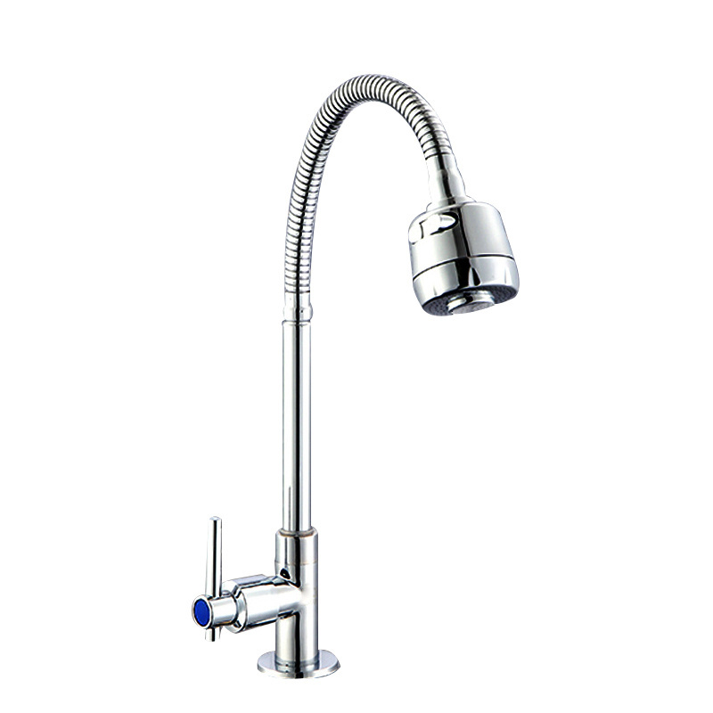 Hot and cold Zinc alloy flexible kitchen faucet rotatable basin washing sink mixing faucet