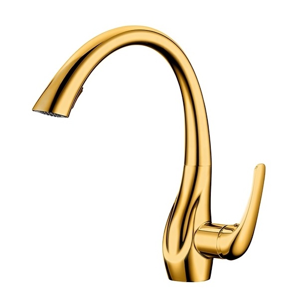 Wholesale Gold Swan Neck Kitchen Faucet Popular in American Faucet