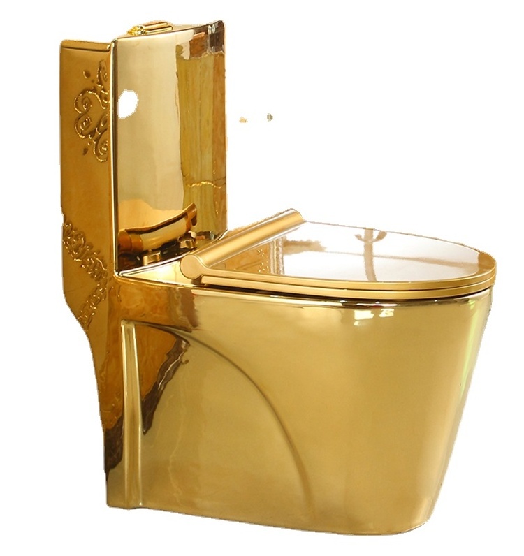 Ceramic Gold Toilette Color Golden Retrete Inodoro Golden Plated Sanitary Ware S Trap  Cuvette Wc Toilet