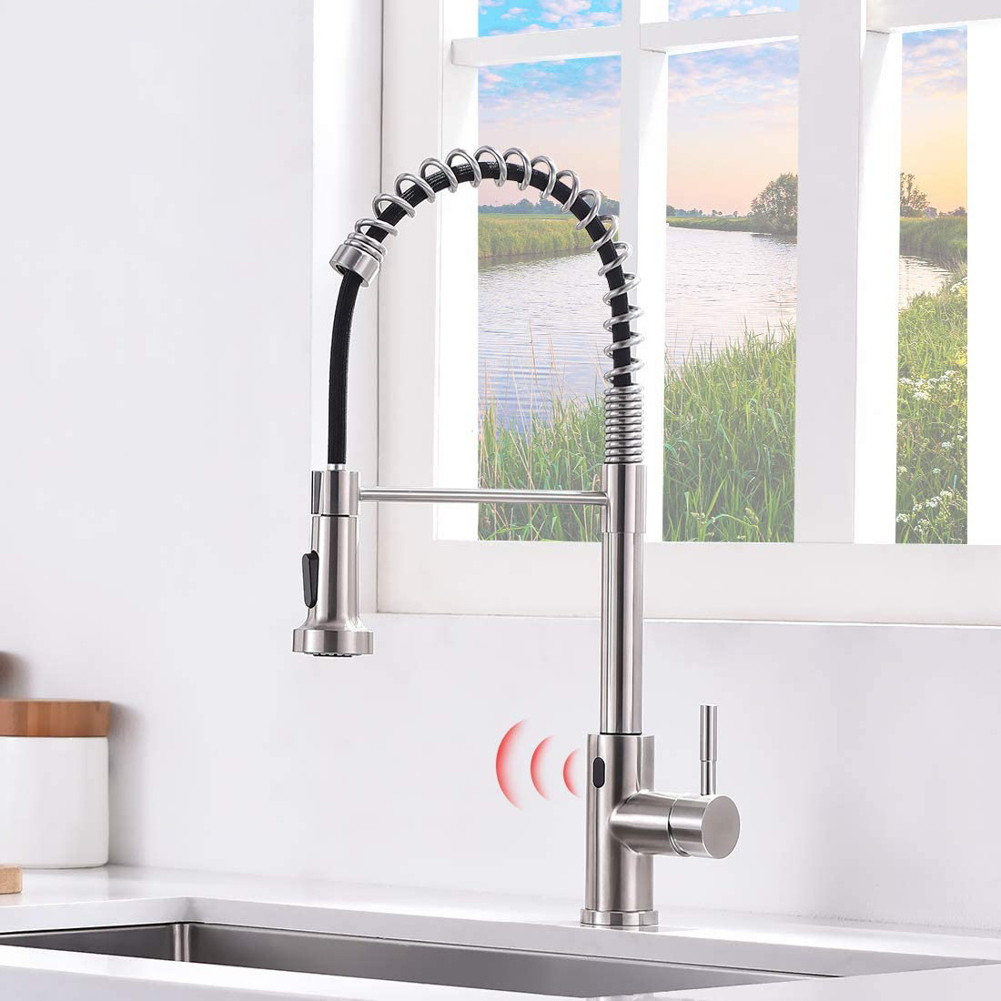 kitchen smart sensor basin taps automatic led faucet  with sensor touchless