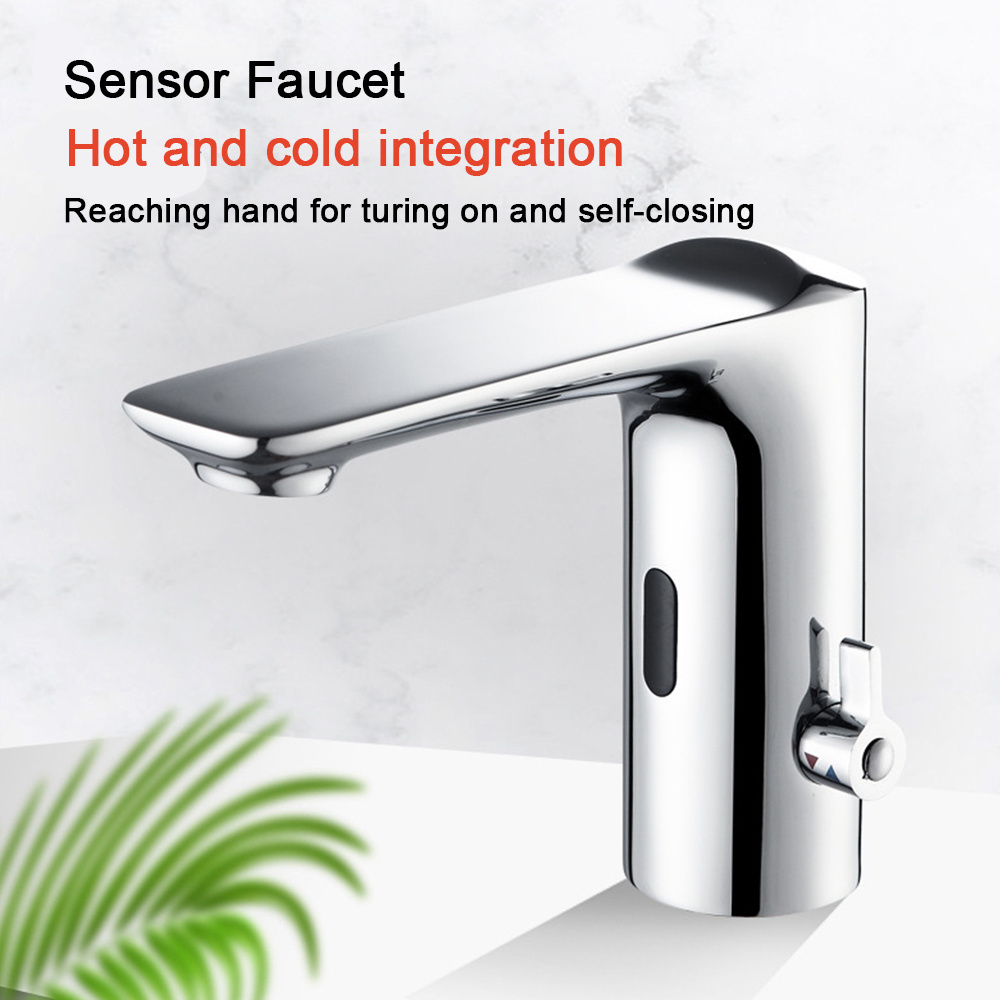 Automatic Sink Mixers Tap Hands Free Infrared Water Tap Inductive Basin Faucet Bathroom Touchless Sensor Faucet