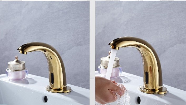 China Factory Automatic Electronic Faucet Infrared Sensor Washbasin Faucet Bathroom Faucet