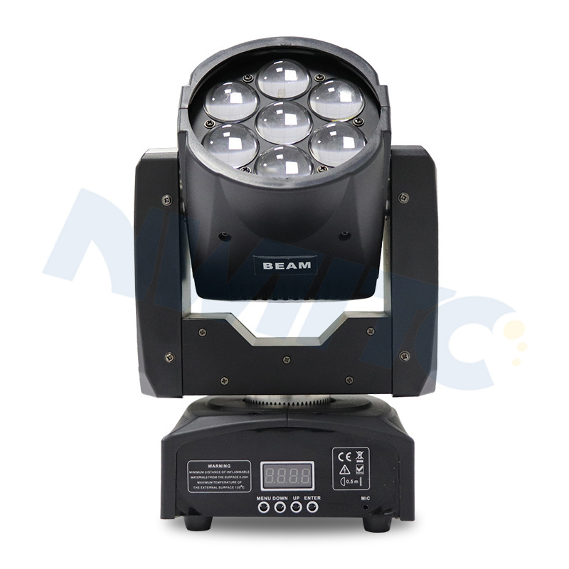 L-34 Mini DMX party stage light rgbw 4in1 7x12w zoom wash led moving head DJ Disco Stage Lights