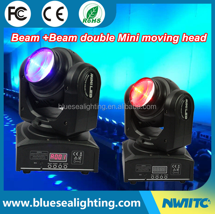 L-63 Pro party light RGBW 4-in-1 double side beam mini led moving head DJ Disco Stage Lights