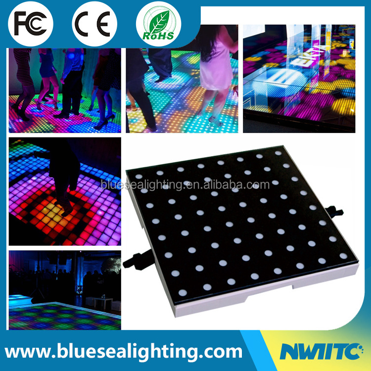 D-6 8x8 pixels light wedding disco night club DMX interactive led dance floor stage lights