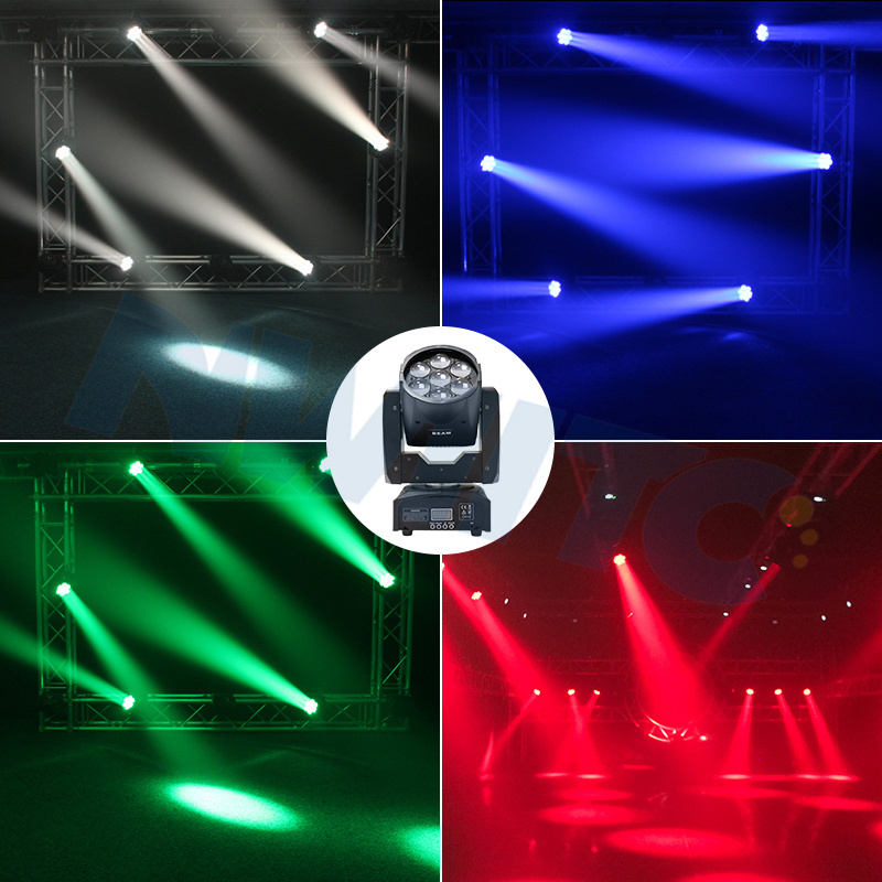 L-34 Mini DMX party stage light rgbw 4in1 7x12w zoom wash led moving head DJ Disco Stage Lights