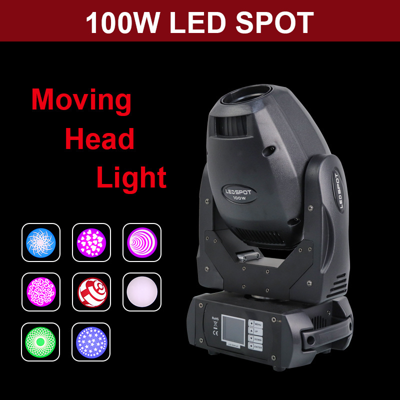 100w led beam spot moving head gobo rotating light spot lighting for dance hall