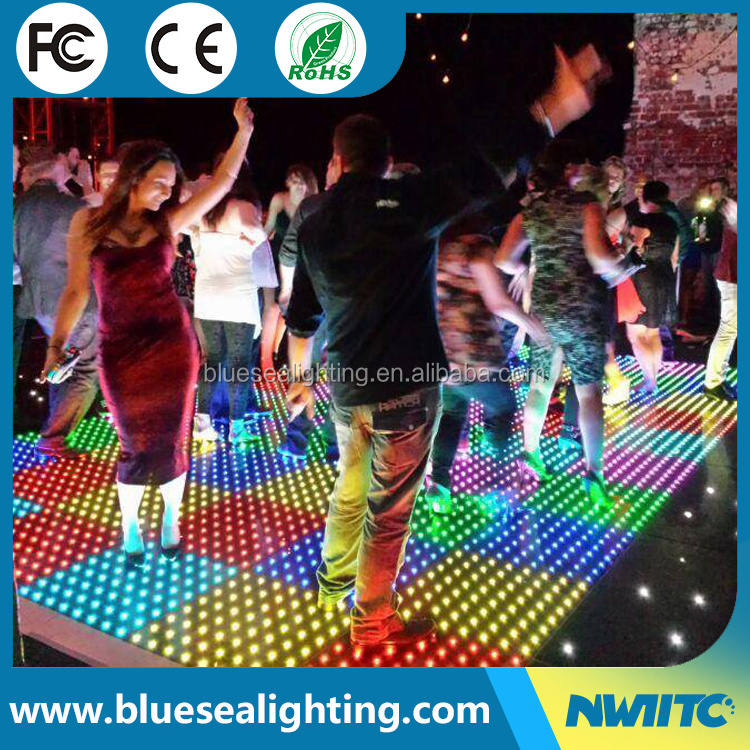 D-6 8x8 pixels light wedding disco night club DMX interactive led dance floor stage lights