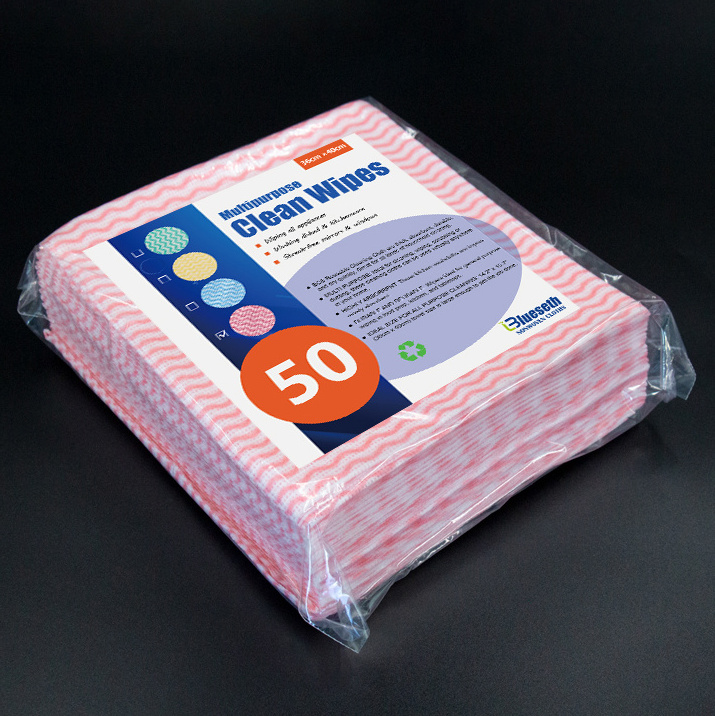 Disposable Lint free Multi-purpose chux wipes spunlace nonwoven fabric for household dish cloths