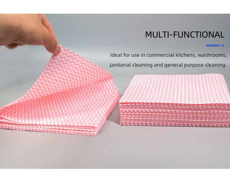 Disposable Lint free Multi-purpose chux wipes spunlace nonwoven fabric for household dish cloths