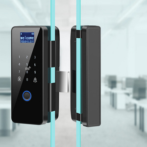 Smart glass lock Wifi Remote Control Tuya app Office lock card digital biometric fingerprint door lock