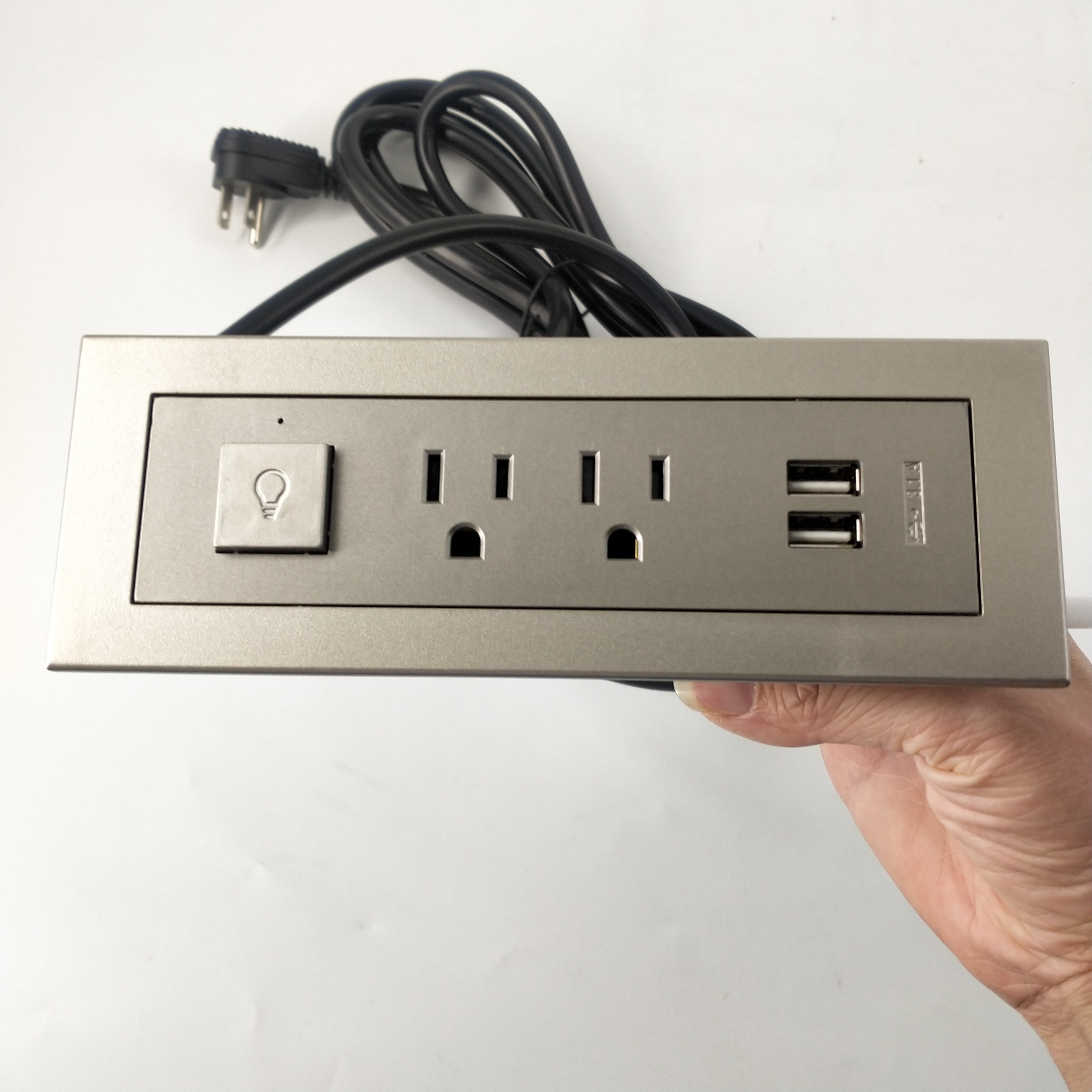 Conference Table Connection Box Built In Table Socket Outlet/Office furniture US power outlet recessed desk usb switch socket